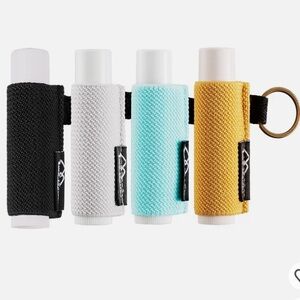 Lip Balm Holder Keychain Lipstick Sleeve Tight-Knit Elastic - PICK YOUR COLOR